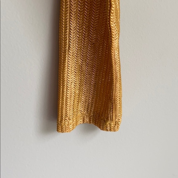 Zara Long Sleeve Herringbone Stitch Crop Top S - Picture 4 of 7